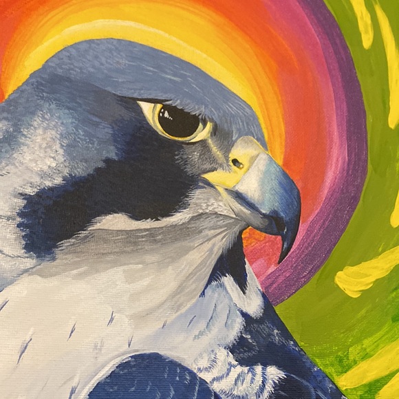 Peregrine Falcon Painting - Picture 2 of 2